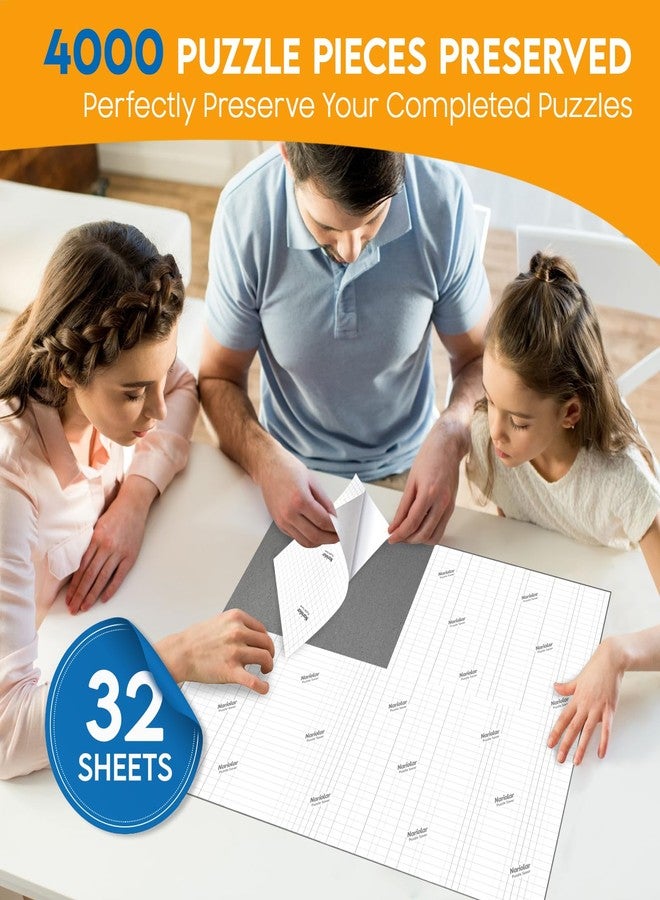 Nariolar Ultra Adhesion Puzzle Glue Sheets, 32 Saver Sheets Preserves 4×1000 Pieces Jigsaw, Puzzle Saver for Easy Preservation in Minutes - Image 3